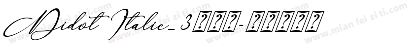 Didot Italic_3生成器字体转换